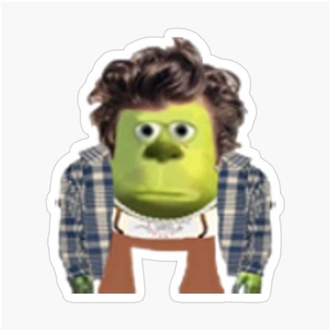 #dont cry #harry styles #one direction. 'Harry Styles as Mike Wazowski' Sticker by Beth581 in 2020 ...