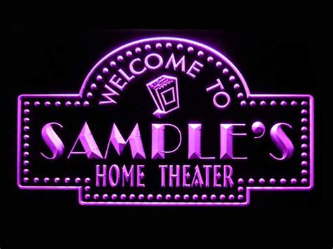 Name Personalized Custom Home Theater Bar Neon Sign St3 Ph Tm Etsy