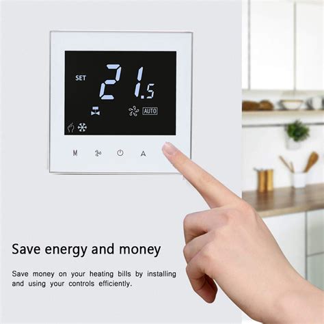 NA Negative Display Digital Touch Screen Programmable Smart Wifi Fan Coil Thermostat