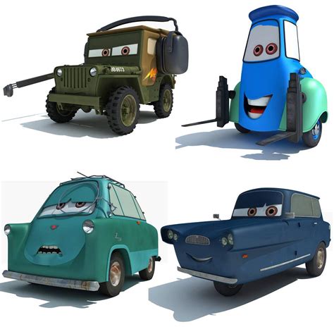 Disney Pixar Cars 2 Characters 3d Model