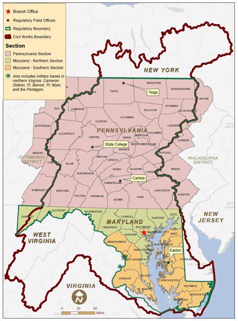 Usace District Real Estate Map