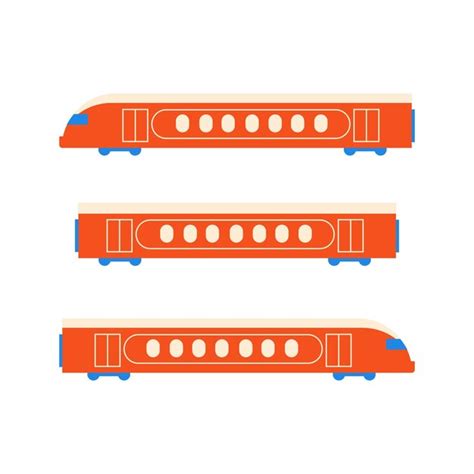 Premium Vector Passenger Train Flat Style Vector Illustration