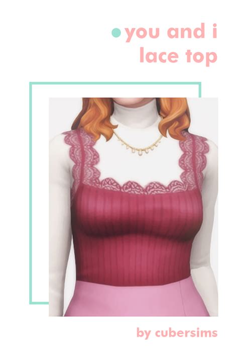 You And I Lace Top Cubersims On Patreon In 2020 Sims 4 Mods Clothes
