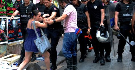 Istanbul Gay Pride Marchers Pelted With Water Cannons Tear Gas And