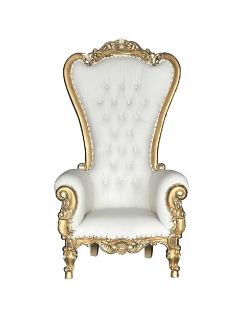 White and Gold Throne Chair (CA, NY, NJ) | Gold bridal chair, Throne chair, Chair