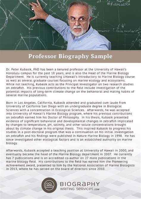 Professor Biography Sample By Bestbiographysamples On Deviantart