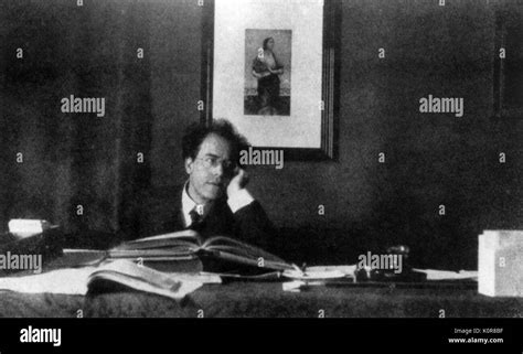 Gustav Mahler At His Desk In The Vienna Opera House Austrian Composer