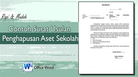 Contoh Surat Usulan Penghapusan Aset Sekolah YouTube