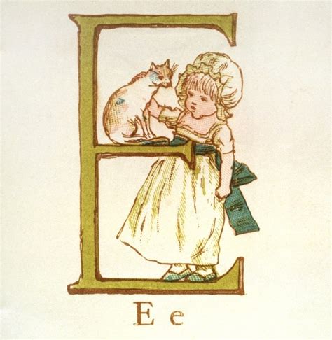 Kate Greenaway Art E E Childrens Alphabet Unique Art Prints