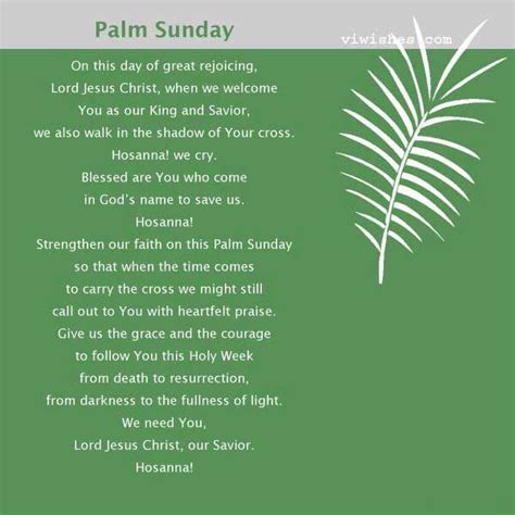Holy Palm Sunday Prayer Palm Sunday Prayer And Call To Worship Ideas