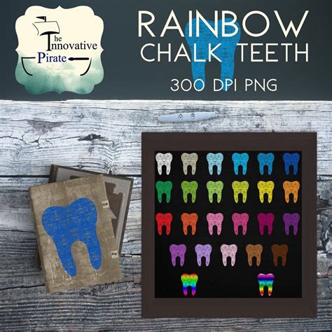 Chalk Teeth Clipart Chalkboard Teeth Clip Art Tooth Favor Etsy