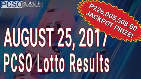 Pcso Lotto Results Today August D Swertres