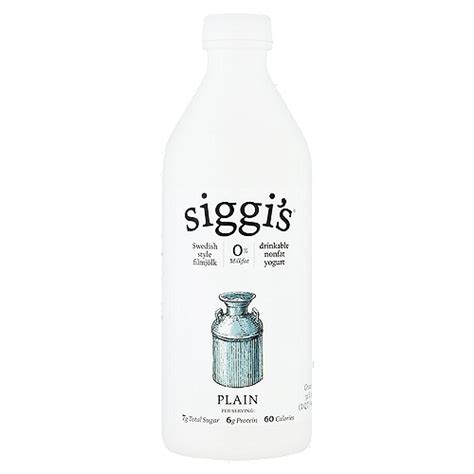 Siggis Plain Drinkable Nonfat Yogurt 32 Fl Oz