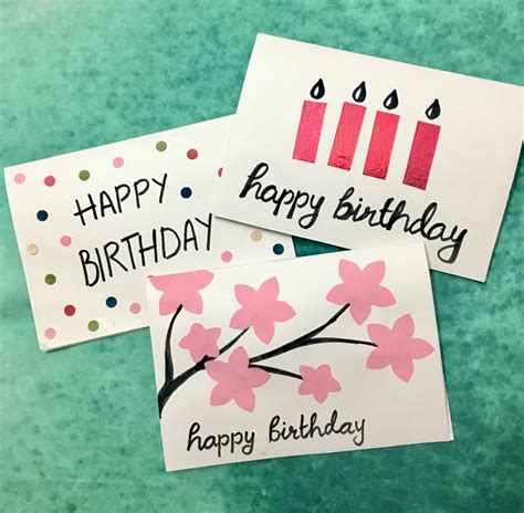Here are some creative diy anniversary cards to give you some inspiration. 3 Easy, 5-Minute, DIY Birthday Greeting Cards | Holidappy