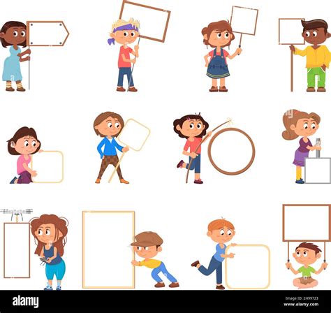 Students Holding Banners Stock Vector Images Alamy
