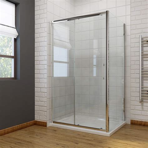 Buy ELEGANT 1000 X 800 Mm Sliding Shower Enclosure 8mm Easy Clean Glass