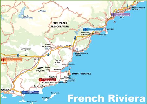 Map Of French Riviera Railway Map