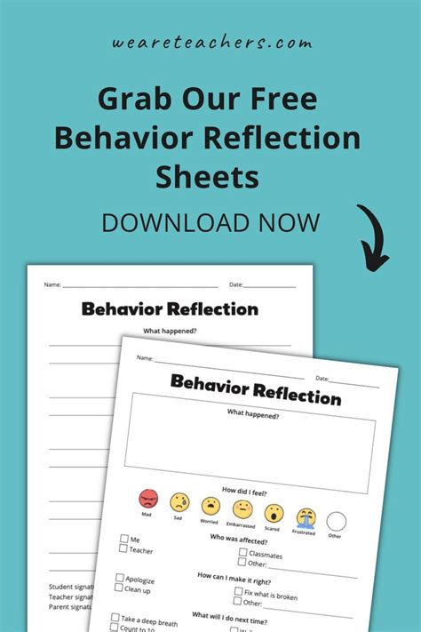 Need Behavior Reflection Sheets Grab Our Free Bundle In 2023