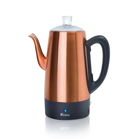 Euro Cuisine Per12 Electric Percolator 12 Cups Copper Finish Euro Cuisine Inc