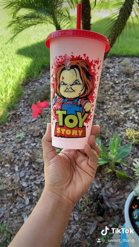 Chucky Cup Video Cup Crafts Vinyl Projects Halloween Cups