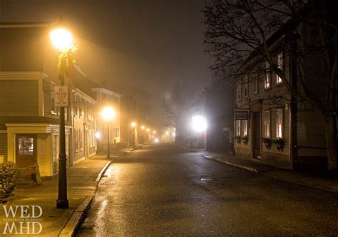 A Foggy Night In Marblehead State Street Marblehead Ma