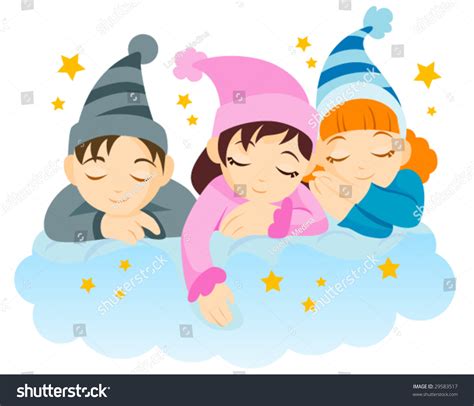 Sleeping Children Vector 29583517 Shutterstock