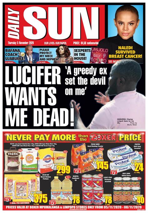 Daily Sun November 05 2020 Newspaper Get Your Digital Subscription