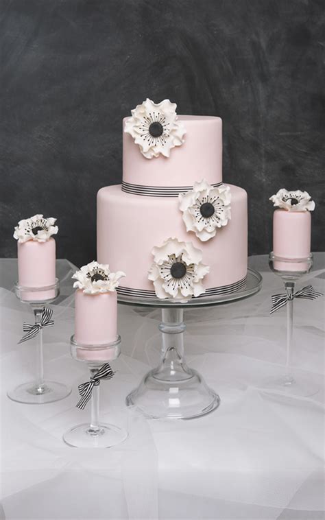 Simple Wedding Cake Custom Designed 2 Tier Modern Wedding Cake Pink