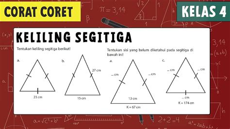 KELILING SEGITIGA KELAS 4 SD CARI PANJANG SISI SEGITIGA YouTube