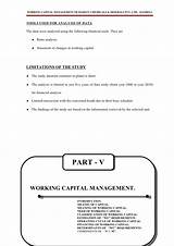 Statement Of Changes In Working Capital