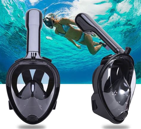 Mascara Snorkel Para Mergulho Praia Piscina Gopro Anti Embacamento G Gg Preto Ideal Importados