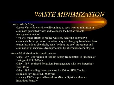 Ppt Waste Minimization Powerpoint Presentation Free Download Id
