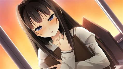 Your Diary Visual Novel Ayase Sayuki Sunset Anime Hd Wallpaper