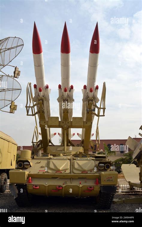 Cairo Egypt January 7 2023 Sam 6 Ussr Missiles Elevated 2k12 Kub