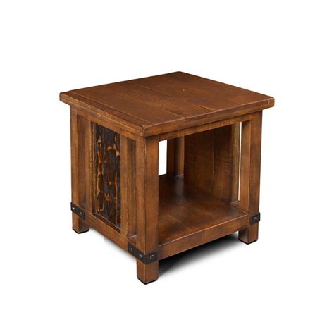 Aged Pine Rustic End Table Big Timber Rustic End Tables End Tables