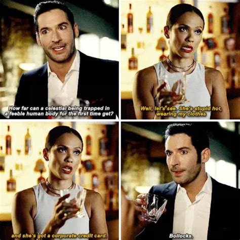 The Look On Mazes Face In The Second One Lucifer Morningstar Lucifer Maze Lucifer