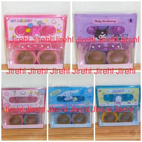 Sanrio Washi Cassette Tape Dispenser Set My Melody Kuromi Little Twin Stars Cinnamoroll