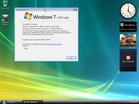 Screenshots Fiesta Windows 7 Ultimate Build 6519