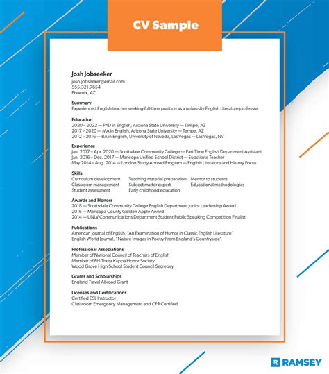What Is A Curriculum Vitae Cv And How Do You Write One Ramsey