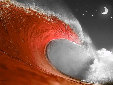 Tidal Wave Red Artsy Photography Red Black And Red