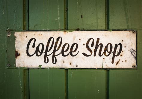Rustic Retro Coffee Shop Sign Coffee Shop Signs Coffee Shops