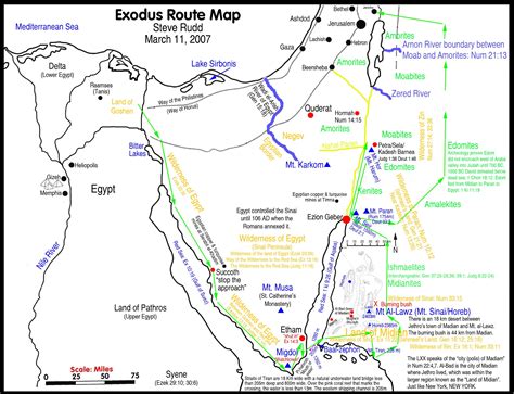 Bible Maps The Exodus From Egypt 1440 Bc Bible Mapping Crossing