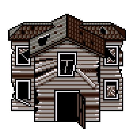 Vector Pixel Art Haunted House Ph