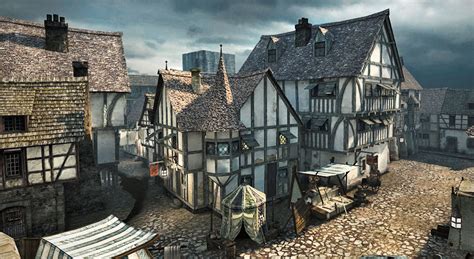 Medieval town - 3D scene - Mozaik Digital Learning