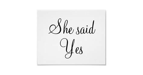 She said yes, hand drawn bachelorette party, hen party or bridal shower hand written calligraphy phrase, greeting card, photo booth props. Engagement wedding photo prop sign "She said Yes" Poster ...