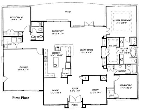 Single Story Floor Plan Elegant Home Architecture House Jhmrad 158821