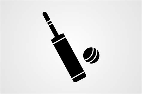 Cricket Bat And Ball Glyph Icon Graphic By Graphic Nehar · Creative Fabrica