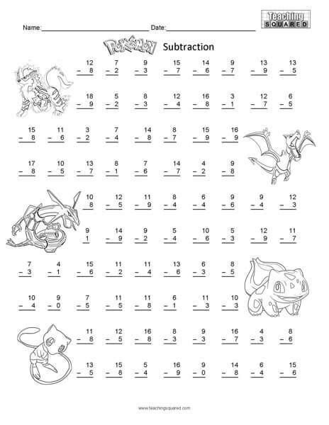 Pokemon Math Worksheets Have You Seen These Free Pokemon Pokemon Math