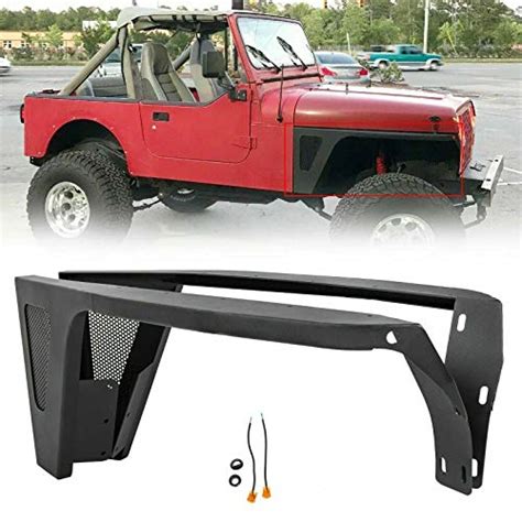Ecotric Front Fender Flare Compatible With 1987 1996 Jeep Wrangler Yj