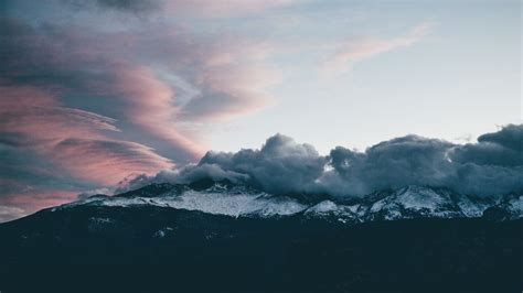 Download Wallpaper 1366x768 Mountains Clouds Peaks Sky Tablet